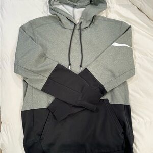 Nike Gray and Black Men's Hoodie